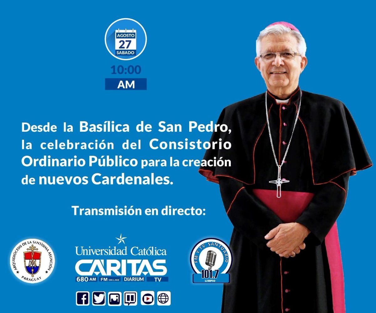 filosofia_uc's tweet photo. 🙏La Facultad de Filosofia y Ciencias Humanas - Campus Asunción-  saluda al @Adalmart, en el día en que asume esta nueva tarea encomendada por el Señor y solicita su bendición a directivos,  docentes, funcionarios y estudiantes. https://t.co/WwssXrs9Nd