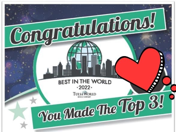 RawElementSalon's tweet photo. Huge THANK YOU for supporting us Tulsa! 😍
We've made it to the Top 3 for Best Hair Salon of Tulsa World's Best In The World.
Winner will be announced next month. https://t.co/11i1dPb1vs