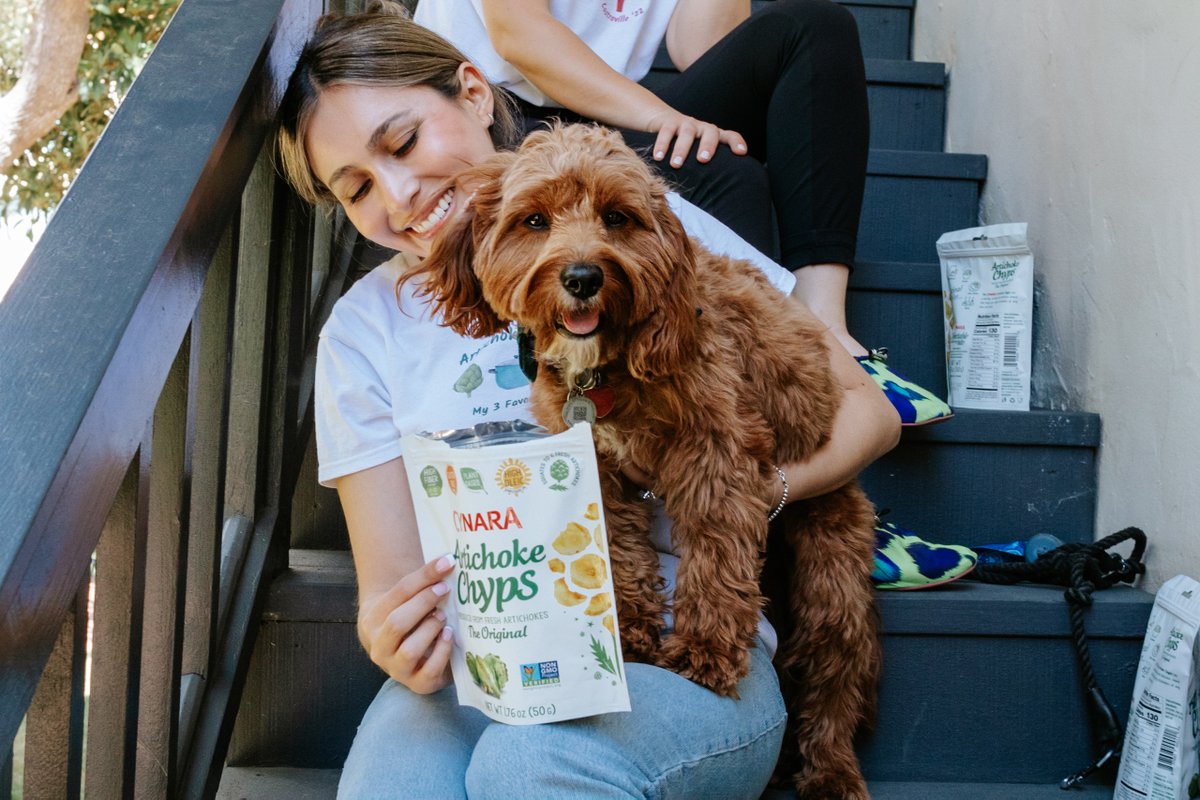 CYNARAartichoke's tweet image. Life isn't so ruff when you have a furry friend and the best snack on hand. 💚🥰  

#nationaldogday #artichokelovers #superfoodsnacks