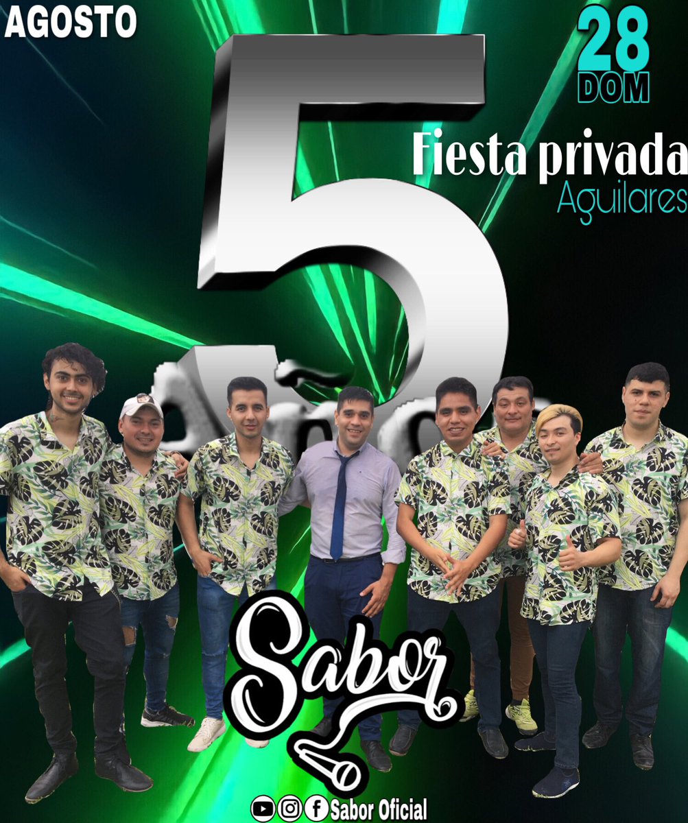 saboroficialTuc's tweet photo. ❗️Dom 28 fiesta privada😎❗️📍Quincho Los Aballay-Aguilares
#30grados 🌡dicen😏🍺o🍷
No sé, pero algo invitan ya los conozco cómo son ustedes 🤪
.
Sabor 5 Años 🎂
Contrataciones 📲3865623183
.
#cuarteto #domingo #sabor #fiestaprivada #aguilares #tucuman #eventos #bailalo https://t.co/rqhw1cYY4I