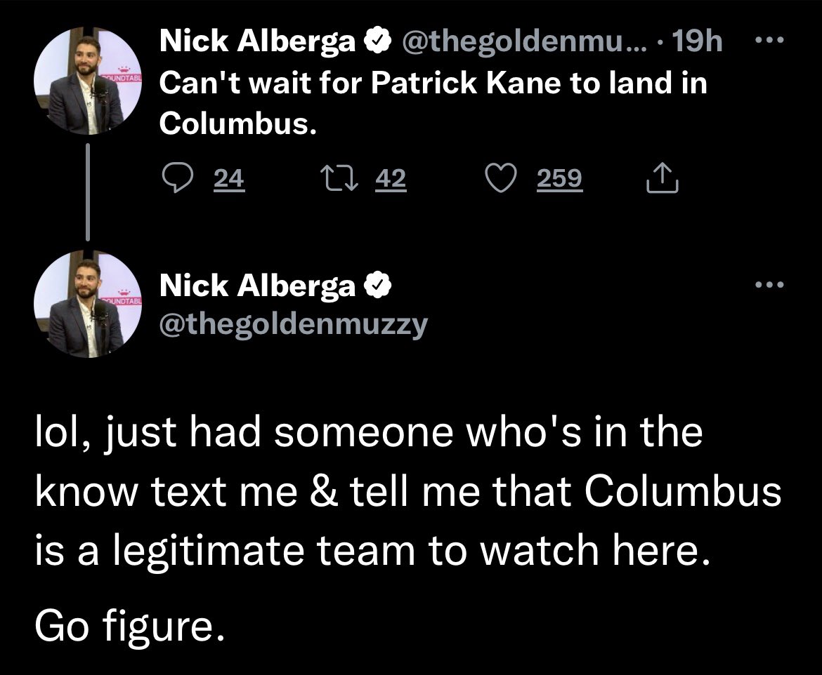 Could you imagine Patty Kane in Columbus? 😯👀 #CBJ