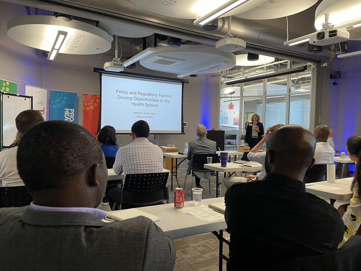 Awesome start to the Valuation Lab collaborative effort with @VUHealthPol , <a href="/VanderbiltOwen/">Vanderbilt Owen Graduate School of Management</a>, and the Nashville Entrepreneur Center. Excited to learn from these experts.
