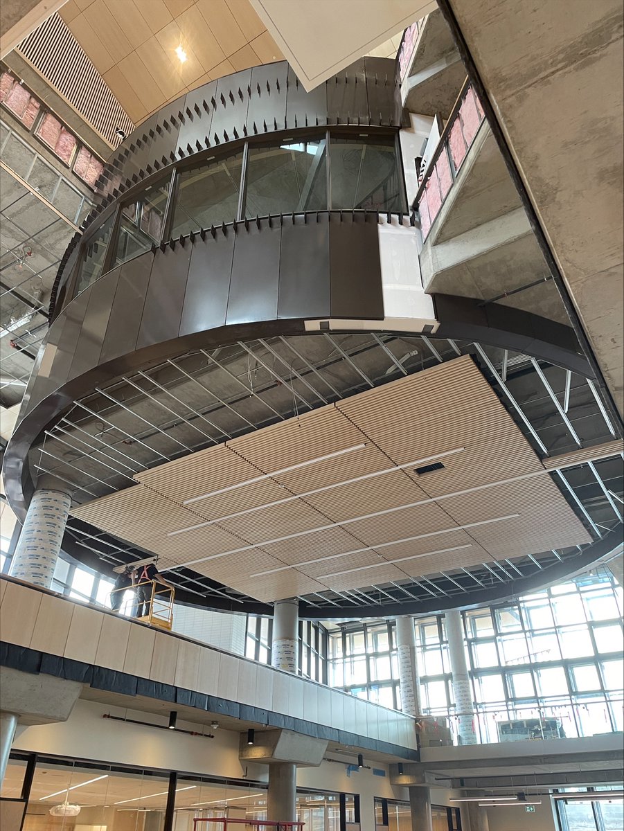 EDMathisonHall's tweet photo. View of progress on centre of dialog from below and above. https://t.co/gKnrE4SQ1o