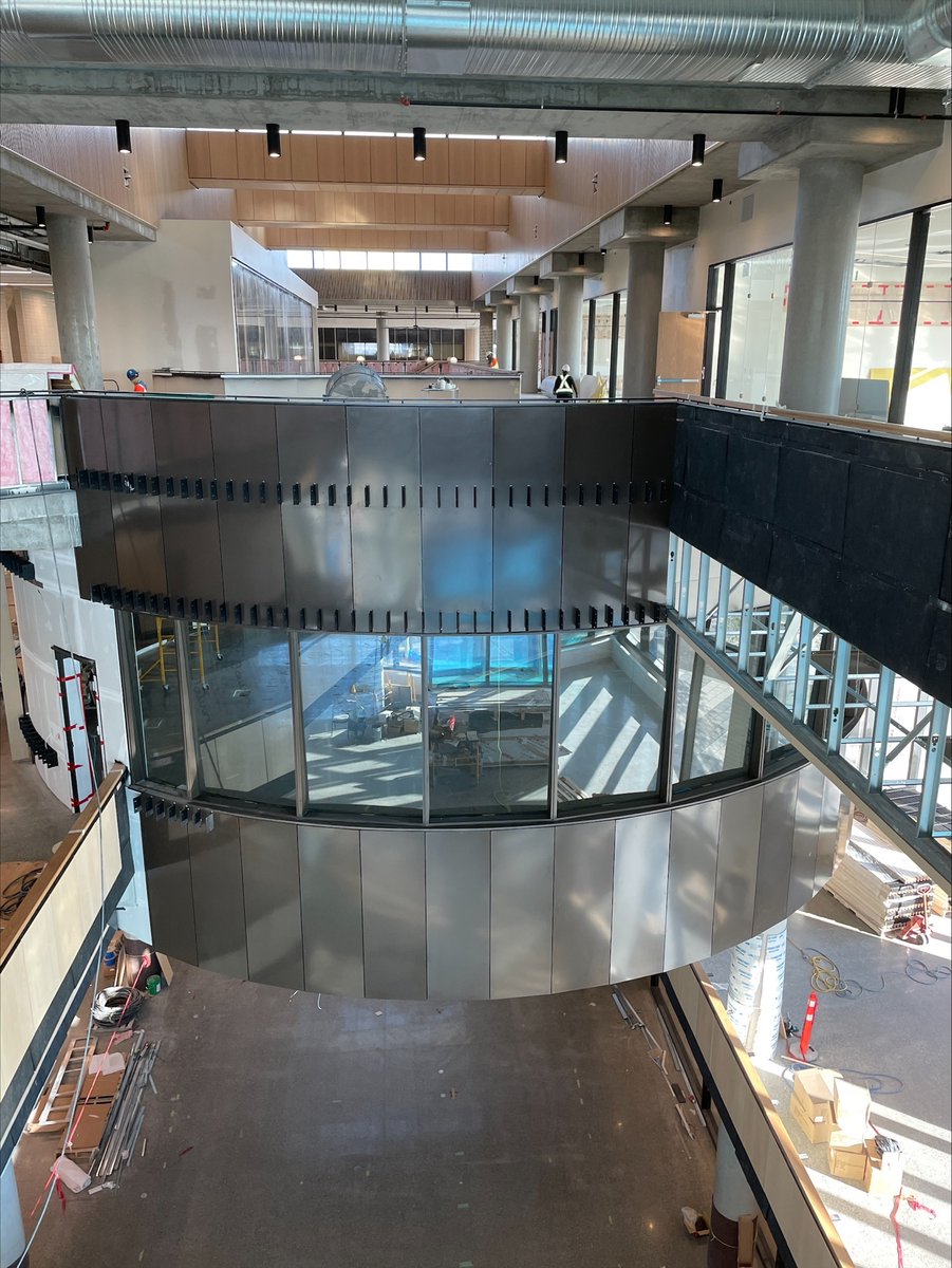 EDMathisonHall's tweet photo. View of progress on centre of dialog from below and above. https://t.co/gKnrE4SQ1o