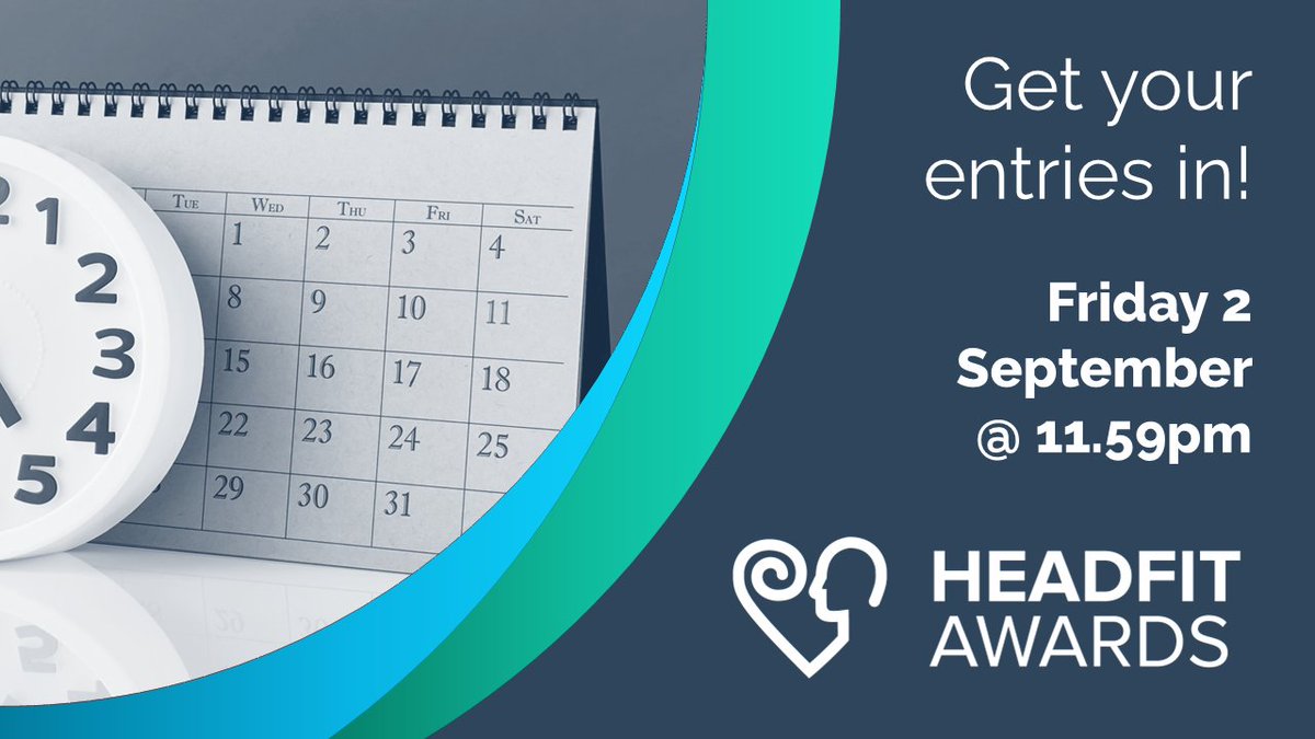 One week to go! Whether you've never entered before, or just need to dust off last year's nomination, we've made it easier than ever to put your hat in the ring for this year's awards. Enter at headfitawards.org/enter/?ref=hfa… by Friday, 2 September @ 11.59pm! #HeadFitAwards