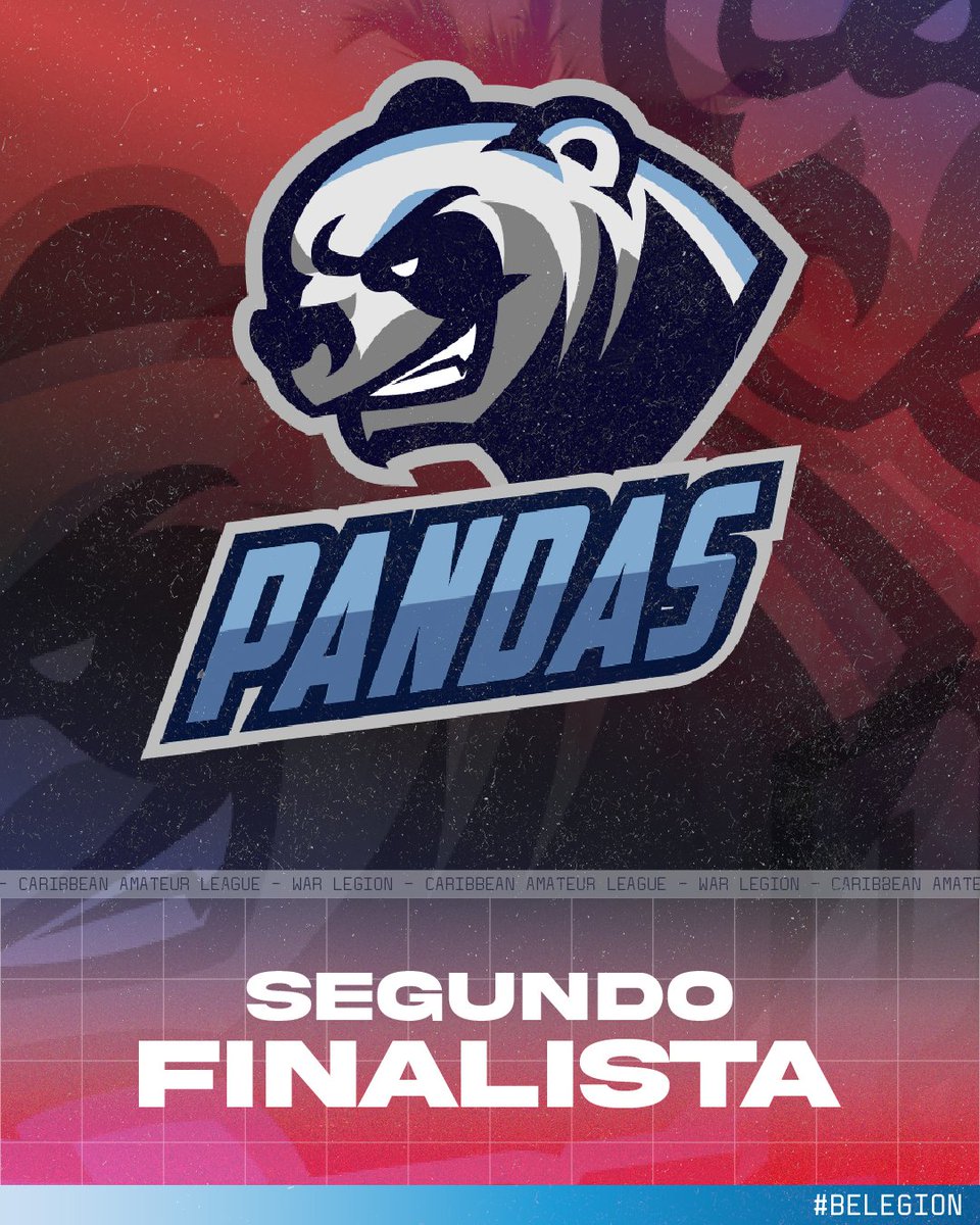 WarLegionEsport's tweet photo. Ellos son PANDAS y de tiernos no tienen nada 👀🐼
Segundo FINALISTA de la #CALeague y decidido a llevarse este título.
Este domingo desde las 19:00🇵🇷 los esperamos para vivir la GRAN FINAL.
#BeLegion⚔ https://t.co/LcZqxBOYBH