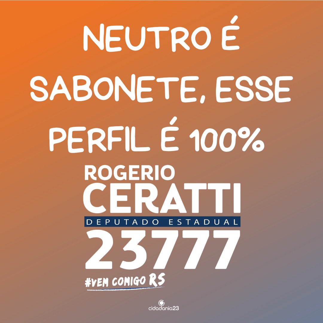 RogerioCeratti's tweet photo. Se alguém ainda não sabia, agora irá ficar sabendo, esse perfil é 23.777 vezes ROGÉRIO CERATTI! 

#VemComigo #ToComCeratti #AnyOrtiz #ortiz #riograndedosul #DeputadoEstadual #DeputadoFederal https://t.co/Ta75p9bDbP