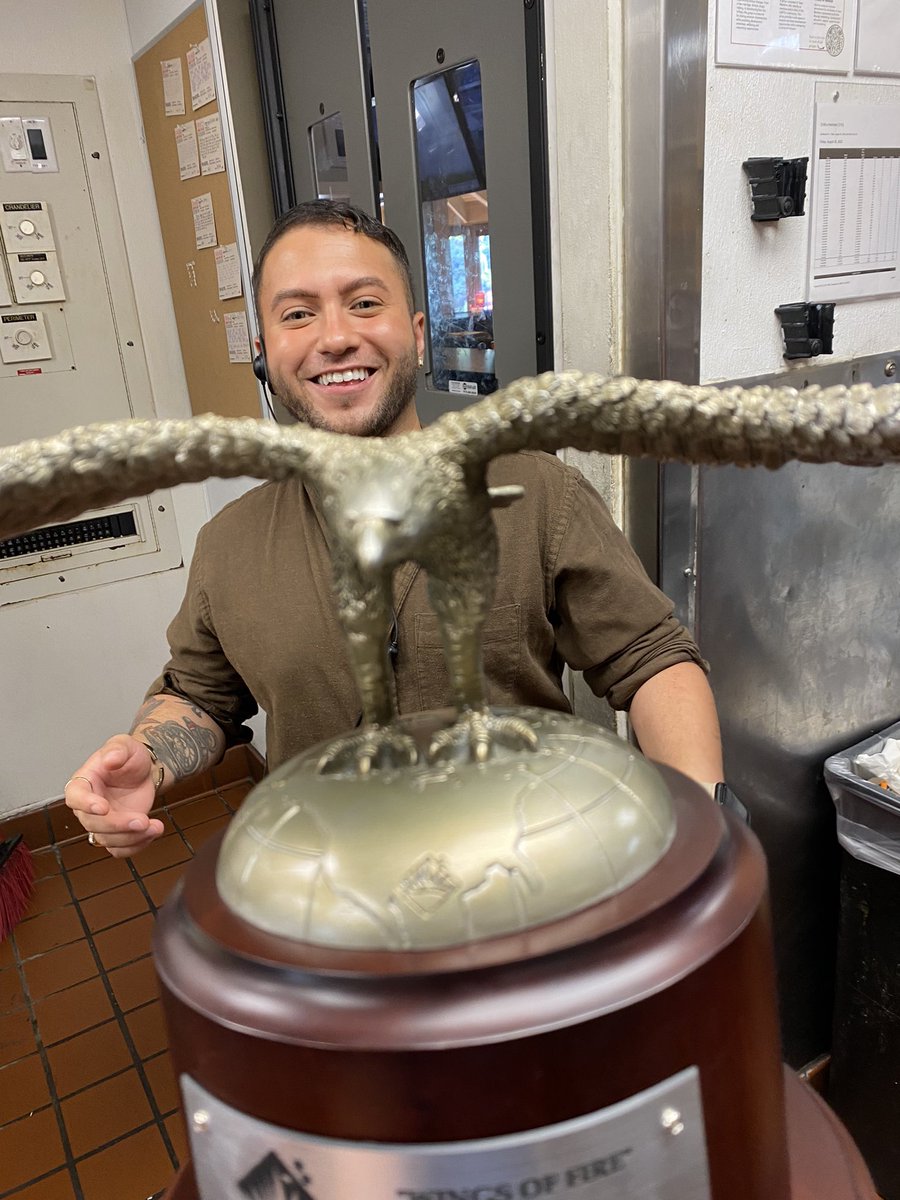 Kosdad42's tweet photo. Celebrating Andy  @Chilis and his Wings of Fire!!!! Happy 10 year anniversary Andy!!! https://t.co/NWHpeUUzNH