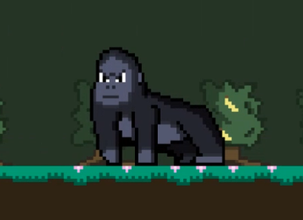 StudiosMb2's tweet photo. Behold the MONKEY KING #indiegaming #gamedevelopment #indiedev #dinosaurs 
#games #pixelart #gaming #gamingcommunity #pcgaming #dinosaur #cats #frogs #monkeys #monkey
#gorillas #gorilla https://t.co/3XX0SVnmuT