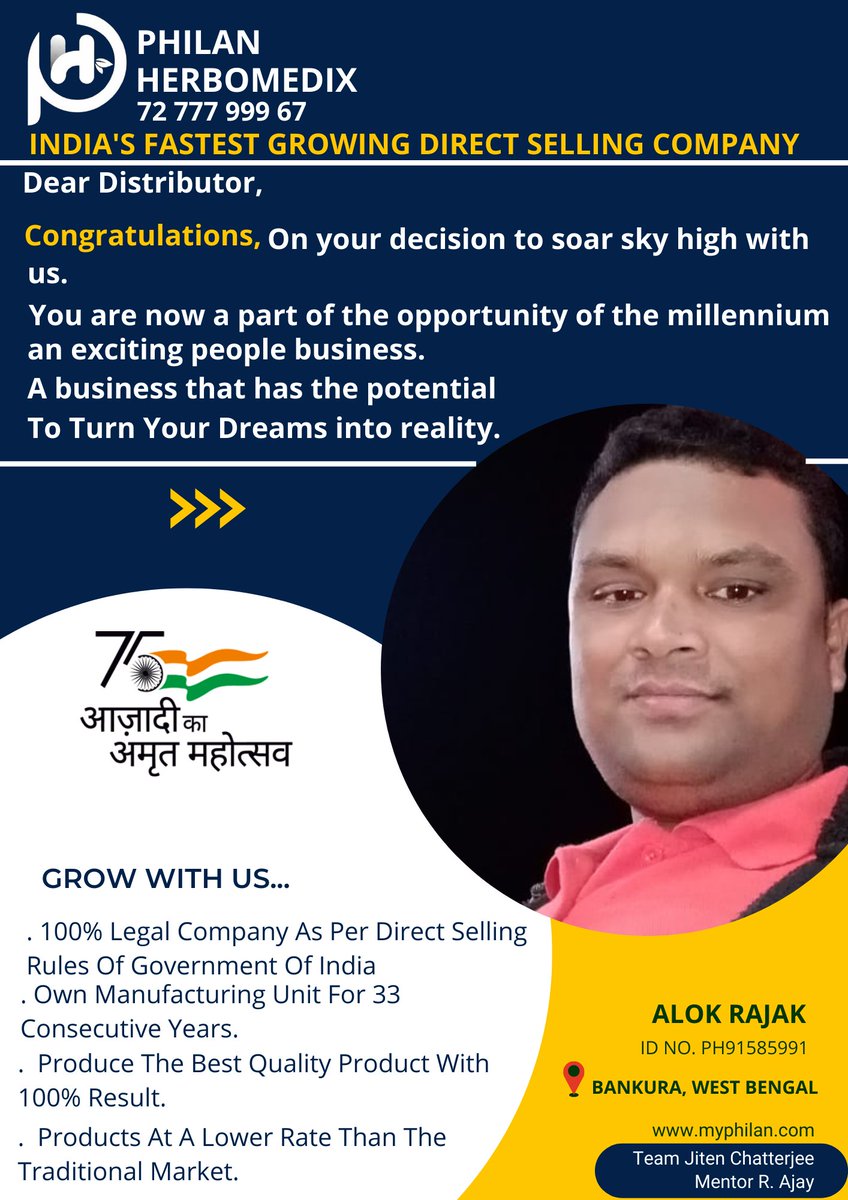 PHerbomedix's tweet photo. Congratulations ๐
#philanherbomedix #teamrajay #networkmarketing #mlm #business #directselling #BestMLM #bestbinaryplan #bestgenerationplan #BestNetworkMarketingPlan #philanbusinessplan #motivation #producttraining #workfromhome https://t.co/00vUyrgVvu