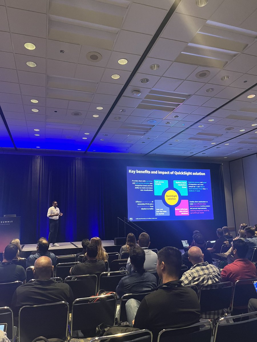 mlockhart's tweet photo. Awesome day at #AWSSummit Chicago! Great to connect and share  news and learnings on @awscloud with folks on-site. Thanks to all who came out! https://t.co/ILrpr8FAft