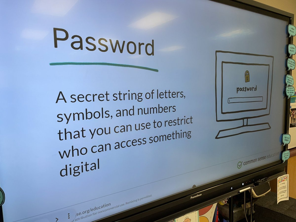 Ss learning the importance of creating strong passwords! @LittleRiverLCPS @CommonSenseEd @ksrieger @MsLuxton