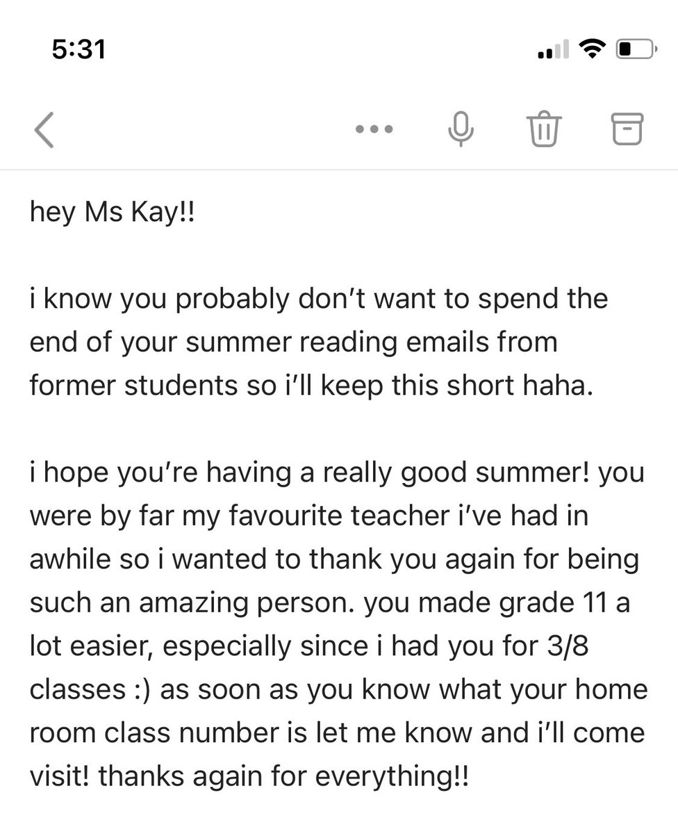 Received this gem in my inbox this week! Countdown to back to school is on!