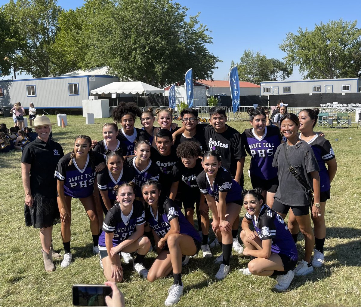 PascoDance's tweet photo. Another fun day at the fair for our annual fair performance with local dance &amp; cheer teams! Bonus surprise, our superintendent Michelle Whitney was in the audience! Thank you for supporting our Bulldogs 💜🤍&amp; CHS!! Great job everyone 👏🏽👏🏽👏🏽 #schwannabulldogs @PSD1_Super https://t.co/VJJ088X9vq