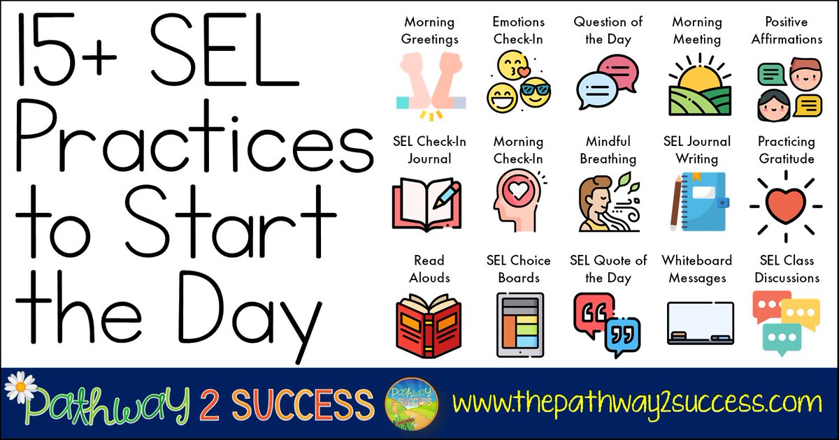 TCEA's tweet photo. Start your day with these simple #SEL practices.

https://t.co/Myg9jq0rnq via @Pathwy2Success
#skillbuilding #teachertwitter #edutwitter https://t.co/74ebyPo8Hs