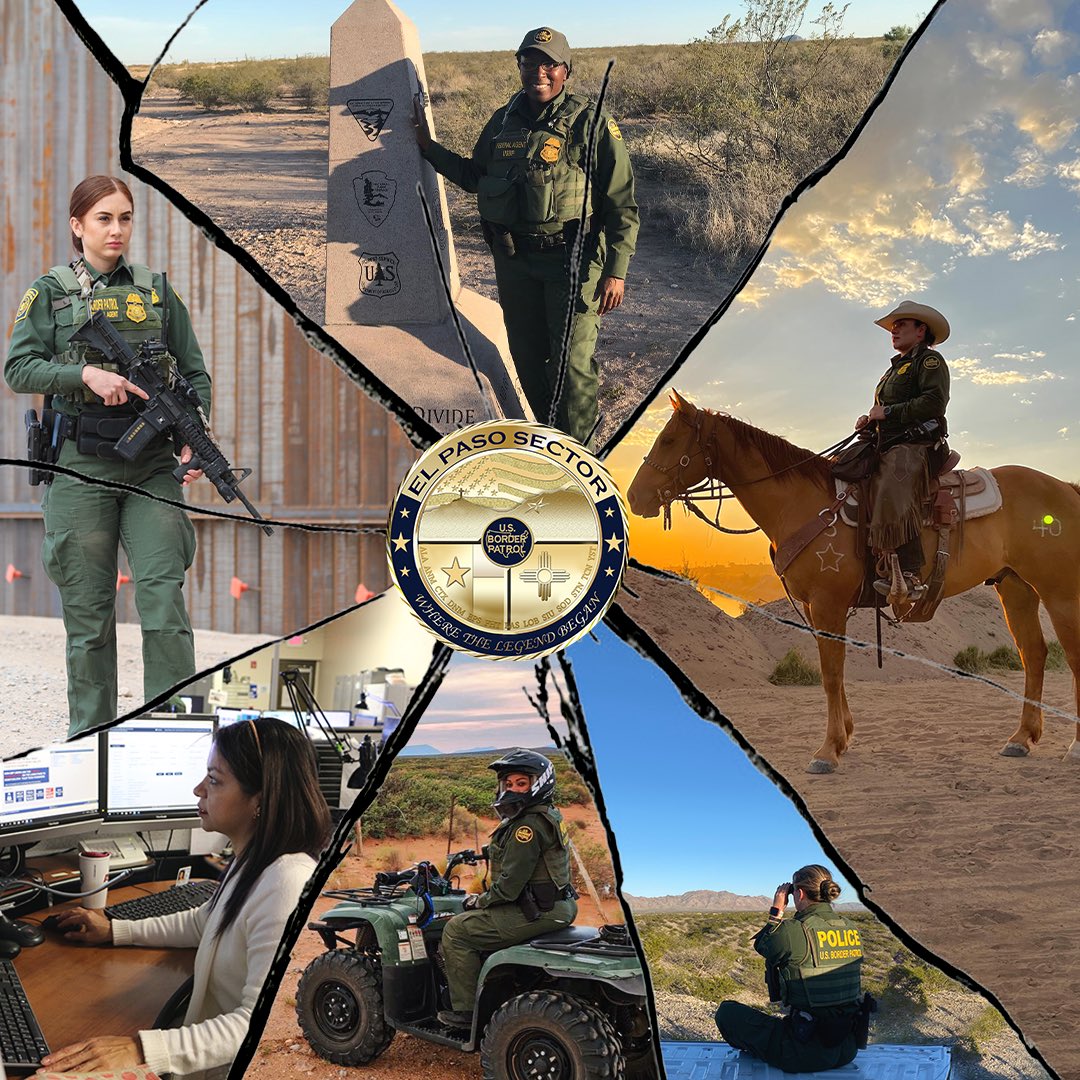 USBPChiefEPT's tweet photo. The #ElPaso Sector #BorderPatrol celebrates #WomensEqualityDay &amp; recognizes our hard working ladies who sacrifice so much everyday in support of our #bordersecurity mission!  So Proud!  🇺🇸💚#fiercefive @CBP https://t.co/nhnPOf1LUk