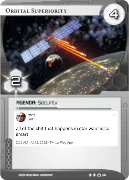 drilrunner's tweet photo. (thanks to 0thmxma) alright. it's high time that we here at drilrunner dot twitter dot com started capitalizing on Merch. let's start with a popular franchise [Orbital Superiority] https://t.co/ddlMuLId5Q