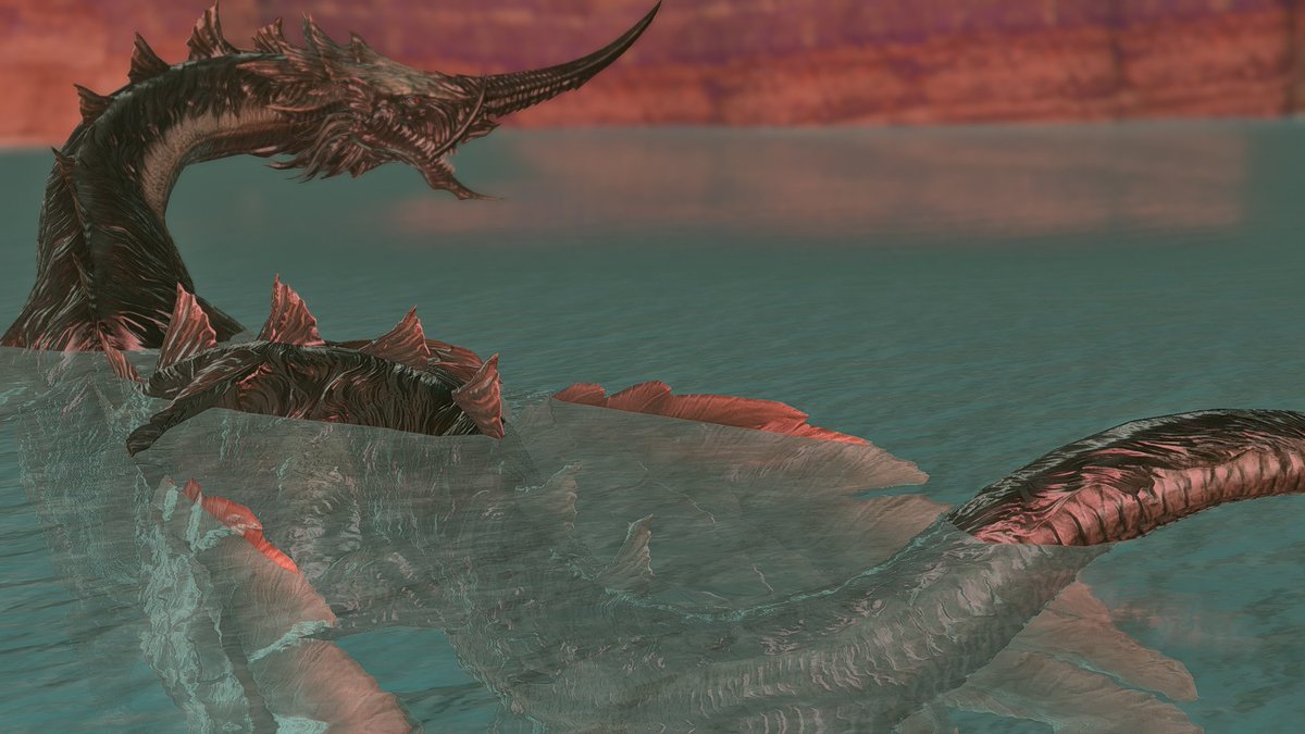 Azzdaja's tweet photo. The water helps cool the scales after a long, hot day in the sun https://t.co/DAND1DQwA8