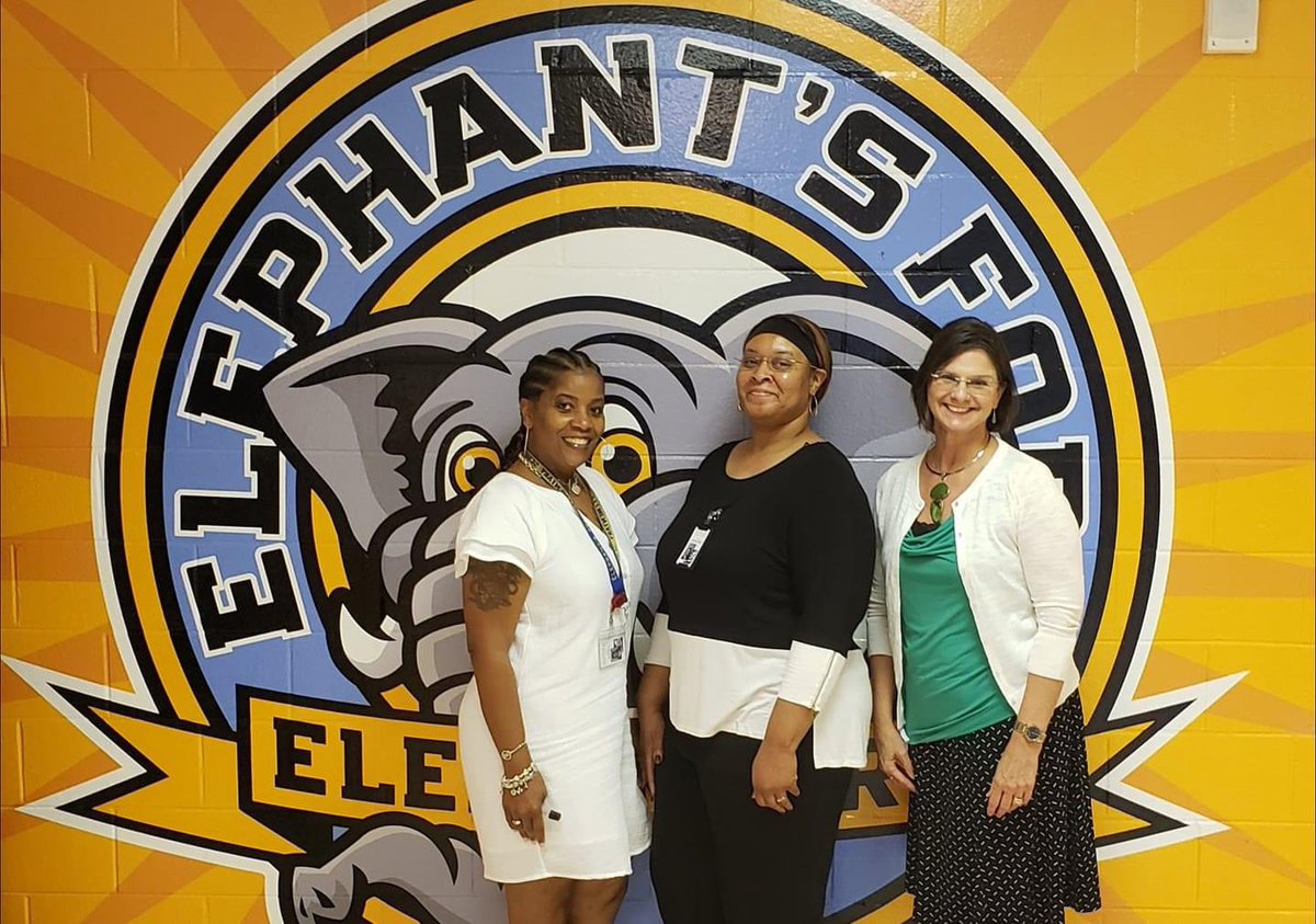 EFES_Proud's tweet photo. Elephant's Fork would like to welcome the newest members of our office staff; Ms. Alfreda Russell - Administrative Assistant, Mrs. Tyra James-Pack - School Nurse, and Mrs. Nancy Batchelder - Bookeeper. #EFESProud #Prideoftheherd #BuildthebestSPS https://t.co/fJUm4XXX2T