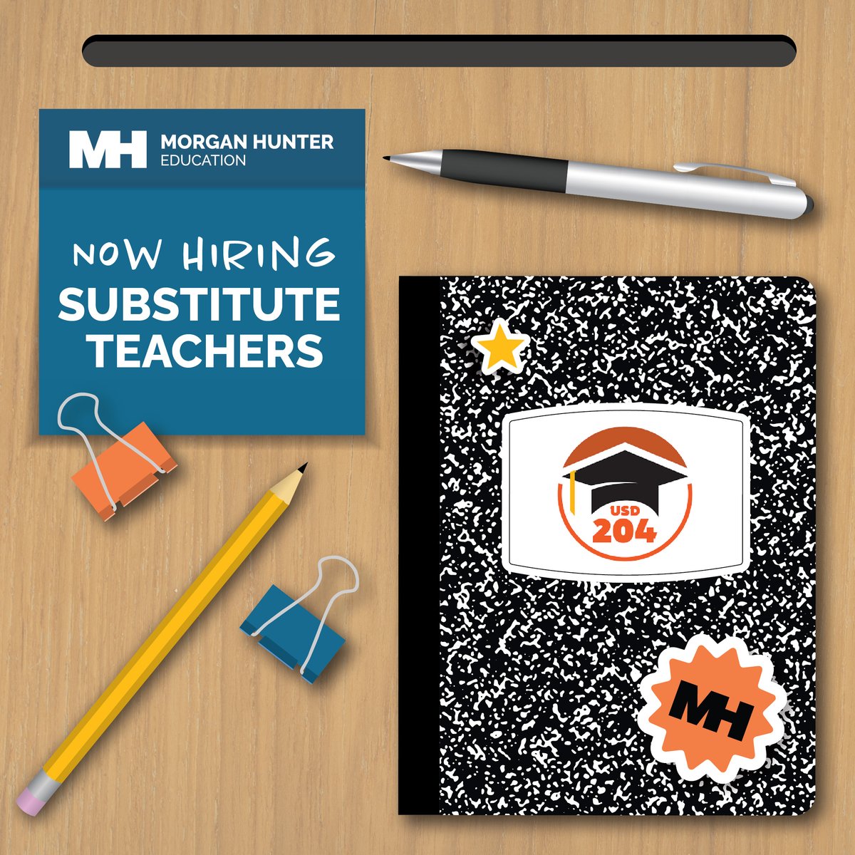 MorganHunterCo's tweet photo. We’re currently placing substitute teachers in the @USD204 district! You can choose your schedule, receive weekly paychecks and help students within your community. Learn more about becoming a substitute teacher: https://t.co/3g6w66EvGh #Substitute #JobSearch #SubstituteTeaching https://t.co/E7M4SDw1wQ