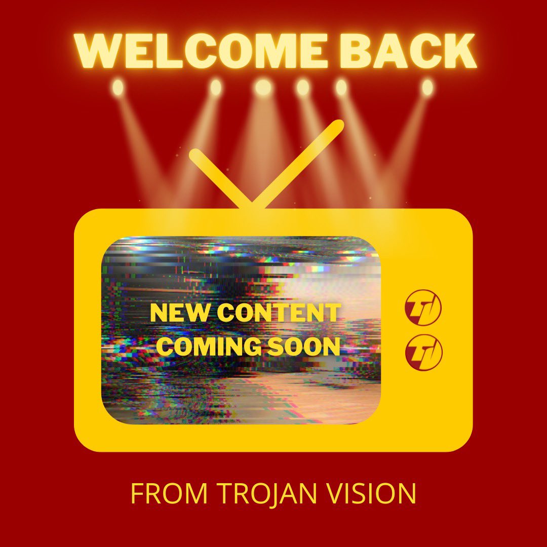 TrojanVision's tweet photo. Trojan Vision is BACK!❤️💛

With 6 shows, 2 podcasts, and 140 students enrolled in our classes, we can’t wait for you to see what we’re working on. 

Stay tuned for updates on volunteer opportunities, premieres, and special events. Fight on!✌️📺 https://t.co/grY7QfFCoC