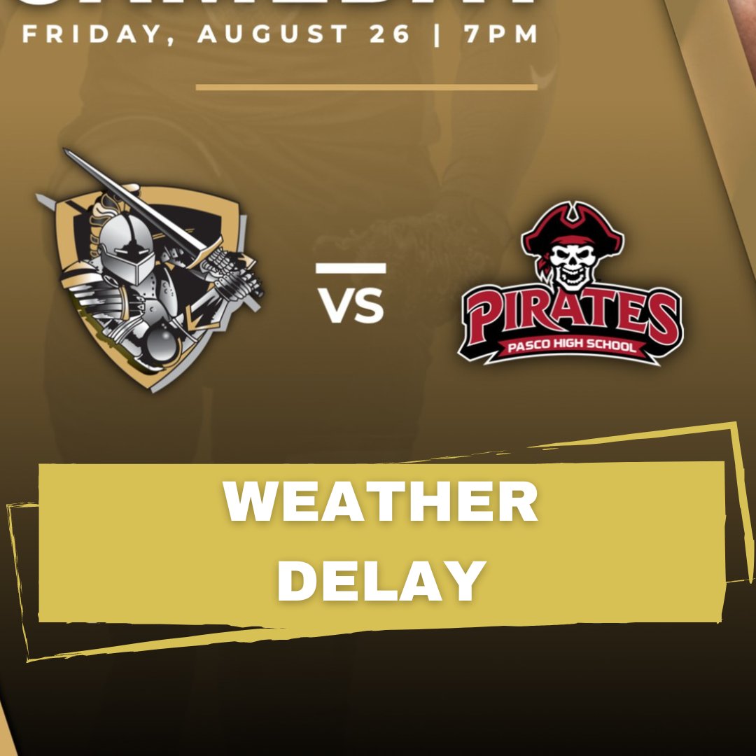 Tonight's football game is under a weather delay. Stand by for an updated kickoff time.