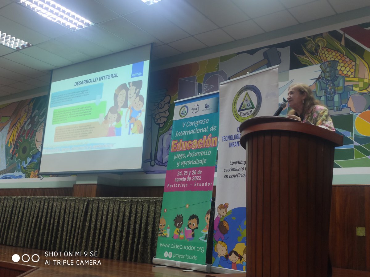 ISTPEM1's tweet photo. Conferencia Magistral de Inauguración
"Desarrollo infantil integral con cercanía, afectividad y cuidado responsablemente".
Expositora: Mcs. Elba Domaccin Aros. 
Presidenta de la Organización Mundial para la educación preescolar. 🇪🇨 https://t.co/pBypx8blYn