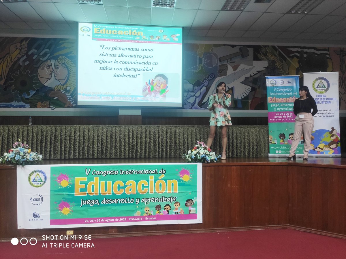 ISTPEM1's tweet photo. Expositoras: Leonela Nicole Delgado Cullquipuma.
Danna Monserath Sarmiento Torres
Universidad Nacional de educación.
Tema: " Los pictogramas cómo sistema alternativo para mejorar la comunicación en niños con discapacidad intelectual". https://t.co/NHuosXpKmS