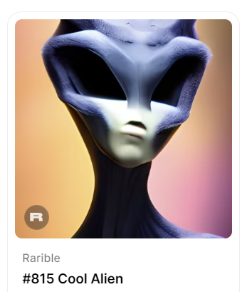 YonPol's tweet photo. Look what I found! #815 Cool Alien collectible https://t.co/YjGt8Yw3jP #rarible #ethereum #nonfungible #digitalasset #nft via @rarible #NFTcollectible #coolalien #aliennft #nftart #wETHnft https://t.co/rtRGXXu1EQ