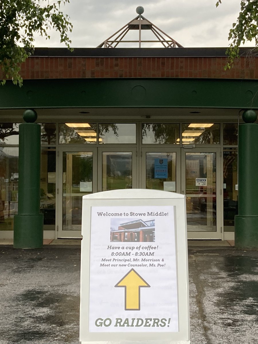 Great parent turnout for second cup of coffee with the principal and our new school counselor! Parents are as excited as we are to start on Monday! #belonging #smsvt #lsuuvt