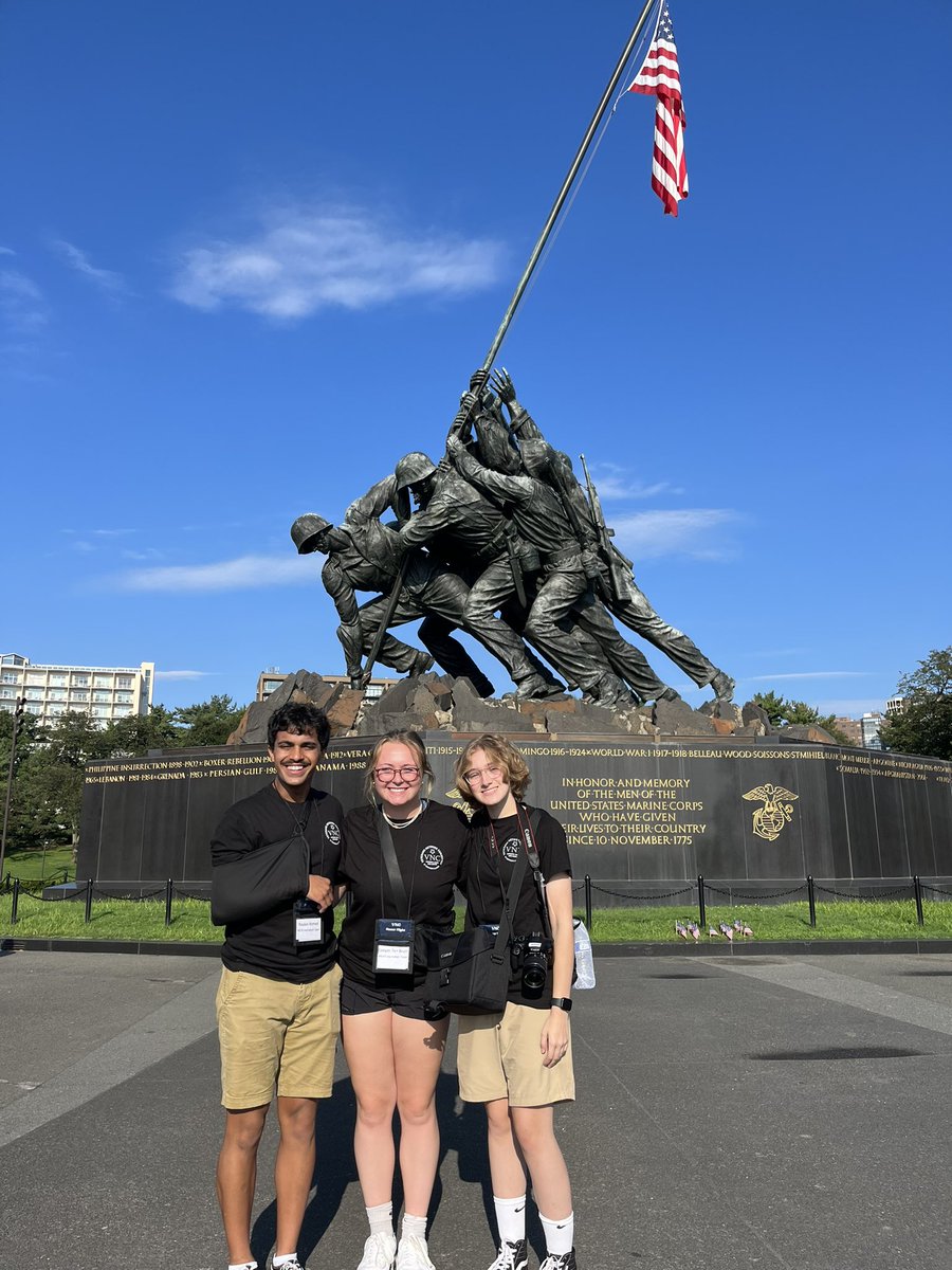 mr_stengel's tweet photo. Day 2 as part of the VNC Honor Flight with Warrior Student Media - today, we went to the Iwo Jima Memorial, Arlington National Cemetery, a Navy Shipyard, Women’s Memorial, WWII Memorial, and finished at the Korean, Vietnam, and Lincoln Memorials. https://t.co/d9fooczitN