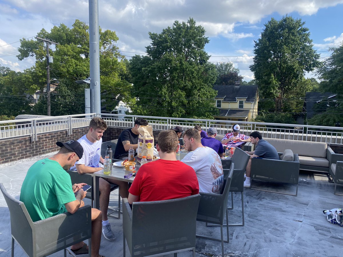 capmlax's tweet photo. Senior Welcome Back Cookout. Very excited to have these 12 men lead their program this year. 

#Family #pur2uing3xcellence https://t.co/B5o2lYuMKU