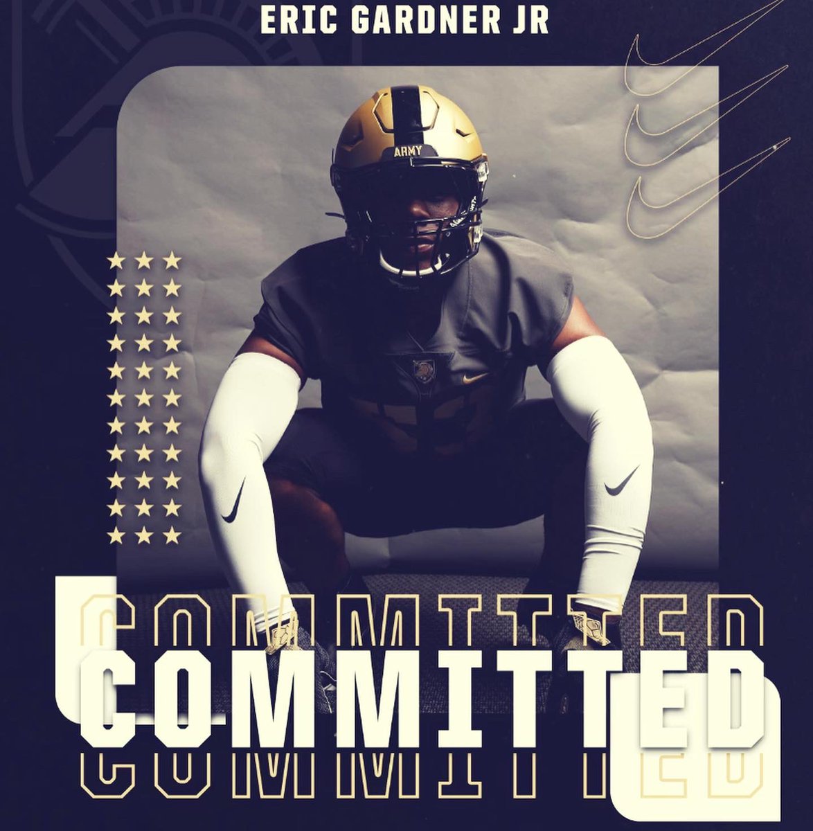 EGardner53's tweet photo. 33333333% COMMITTED @MikeWakins @CoachJohnLoose @ArmyWP_Football @blackknights @goblackknights @ArmyFB_Recruit @WoodFootball @Jnoel423 @coachbrentdavis @ConorHughes67 @CoachJeffMonken https://t.co/0U9drqhH71