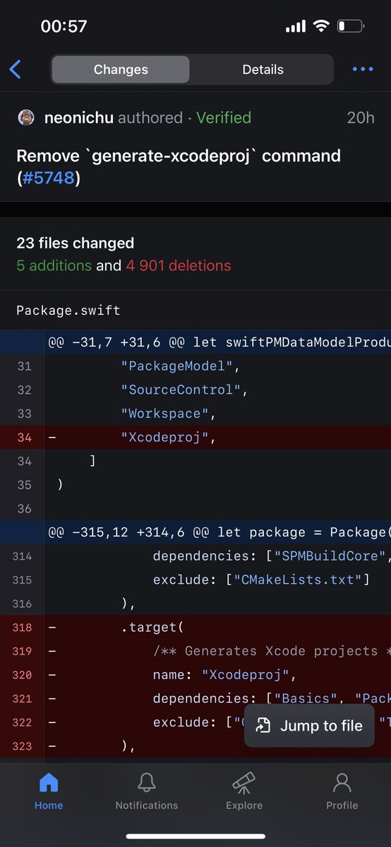 SpectralDragon_'s tweet photo. Goodbye “generate-xcodeproj” command. In new version of SPM this command will be removed. https://t.co/wsauQHYMJL