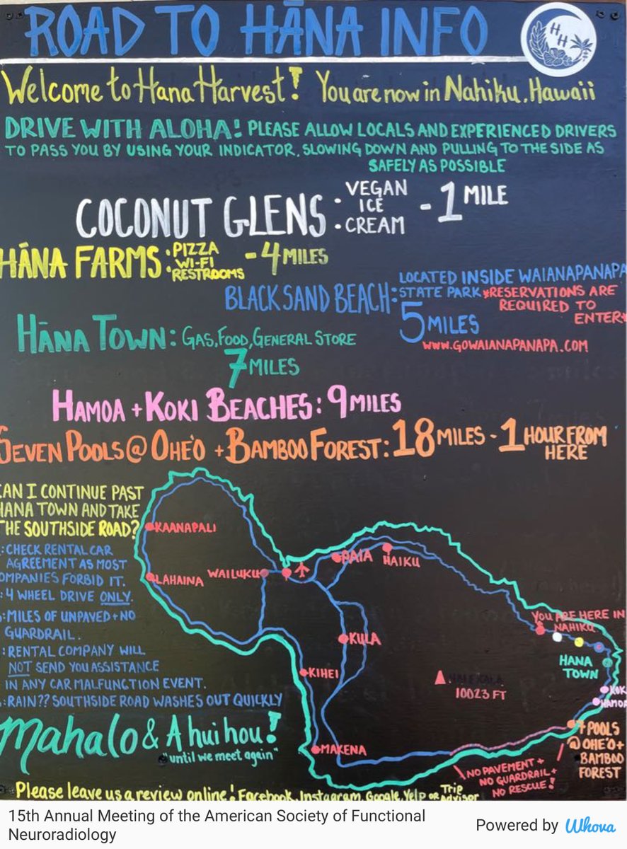 Road map for your Hana trip #theASFNR #ASFNR22 #NeuroRad #fMRI #RadAI via Whova event app whova.com/whova-event-ap…