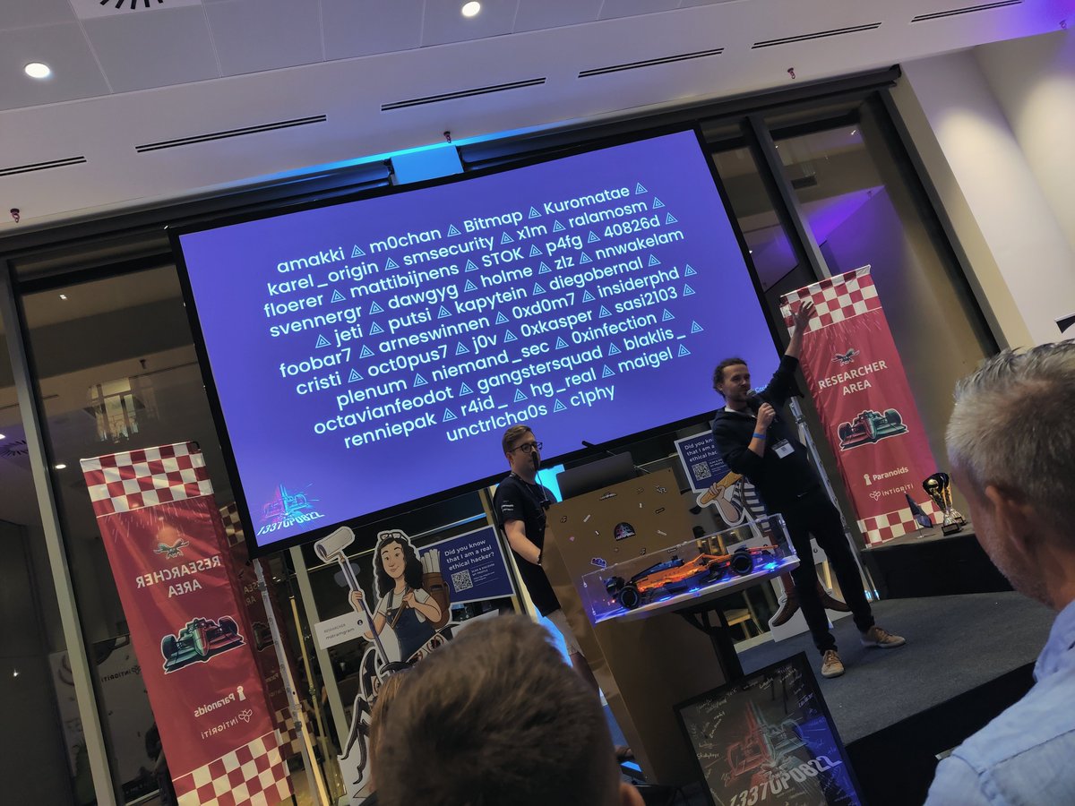 Attended the on-site LHE in Antwerp, learnt a lot of things, met a lot of amazing people, and had a lot of crazy fun!

Cheers to <a href="/intigriti/">Intigriti</a> and <a href="/TheParanoids/">The Paranoids</a> for organizing such an fantastic event! ✨

#1337UP0822 #HackWithIntigriti