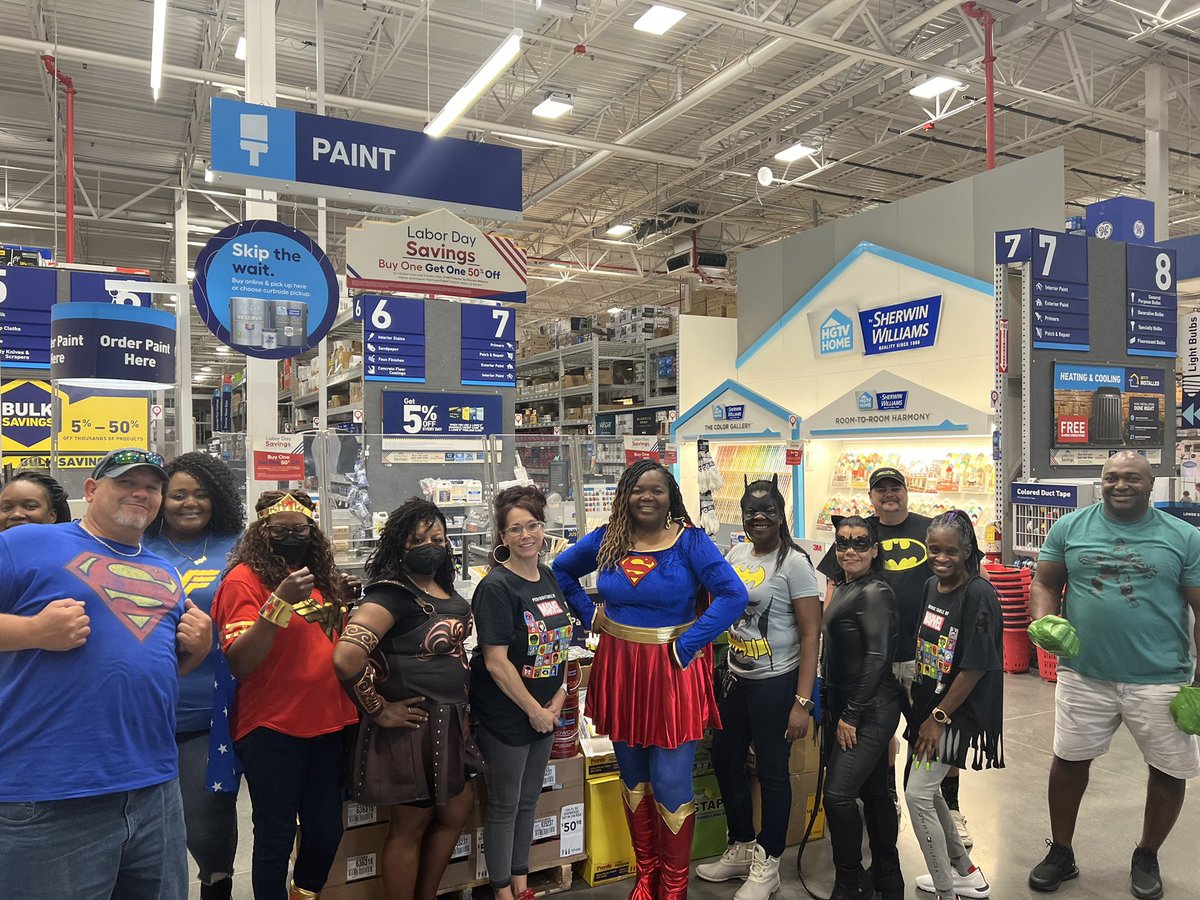 HolstonLewis's tweet photo. It was Super Hero Day at work today…for BackEnd Appreciation My Assistant Managers, Supervisors and some Associates really had Fun with it…😊😊 https://t.co/RS01BapgRs