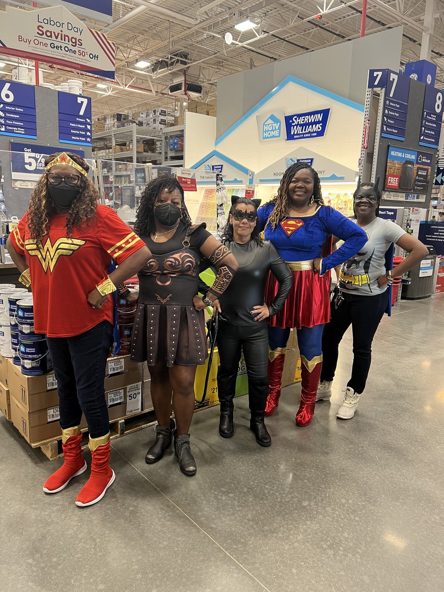 HolstonLewis's tweet photo. It was Super Hero Day at work today…for BackEnd Appreciation My Assistant Managers, Supervisors and some Associates really had Fun with it…😊😊 https://t.co/RS01BapgRs