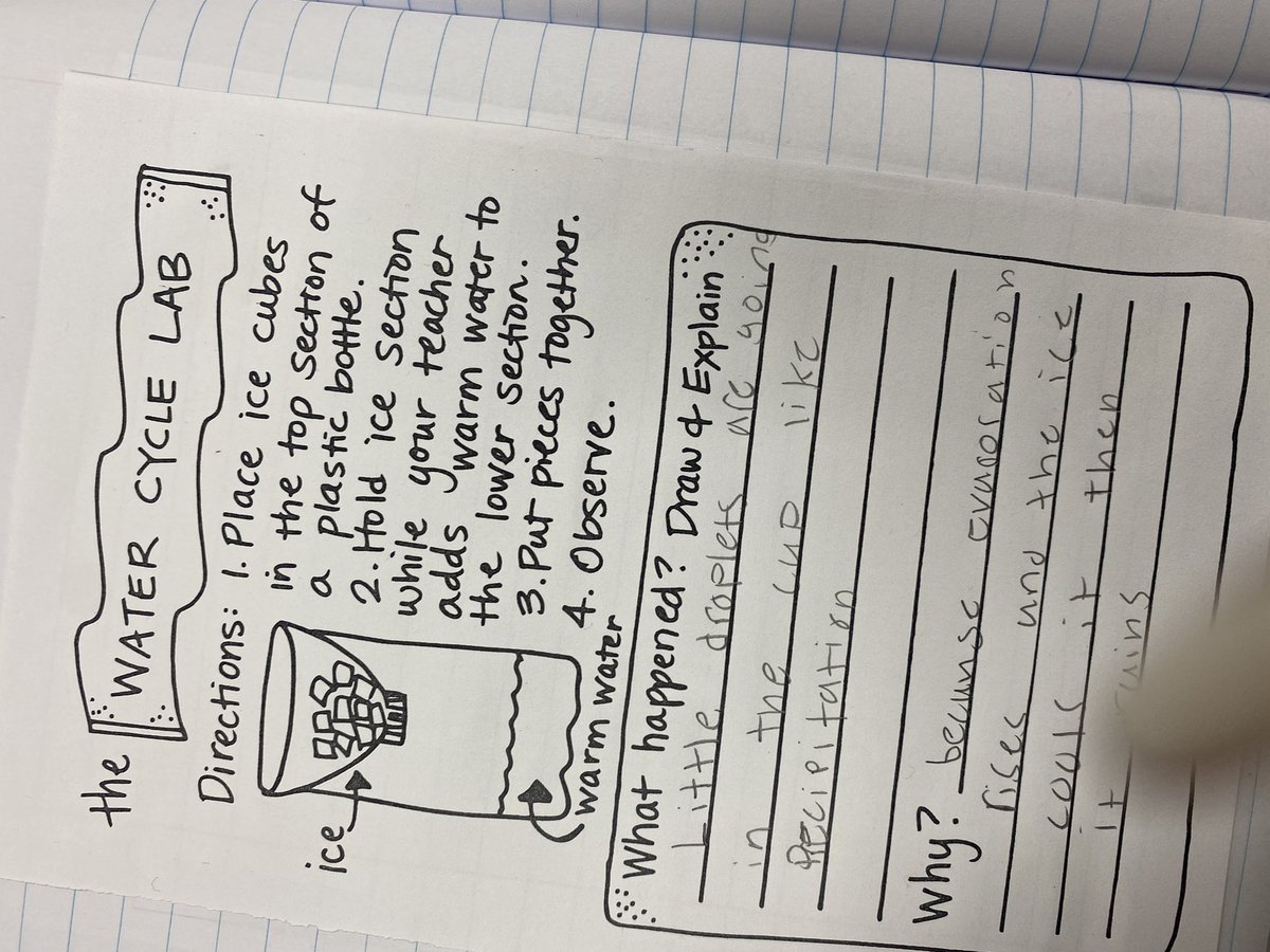Chelsea Hall (@mschall_) on Twitter photo My students were engaged in their water cycle experiment. Students were to demonstrate and record their observations of the water cycle😊💧 <a href="/TrentGJohnson/">Trent Johnson</a> <a href="/JoyelleWhite/">Dr. Joyelle White</a> <a href="/marlynn_montiel/">𝑀𝒶𝓇𝓁𝓎𝓃𝓃 𝑀𝑜𝓃𝓉𝒾𝑒𝓁</a> <a href="/CypresswoodES/">Cypresswood Elementary</a> <a href="/AldineISD/">Aldine ISD</a> #AldineConnected #4thGradeScience My students were engaged in their water cycle experiment. Students were to demonstrate and record their observations of the water cycle😊💧 <a href="/TrentGJohnson/">Trent Johnson</a> <a href="/JoyelleWhite/">Dr. Joyelle White</a> <a href="/marlynn_montiel/">𝑀𝒶𝓇𝓁𝓎𝓃𝓃 𝑀𝑜𝓃𝓉𝒾𝑒𝓁</a> <a href="/CypresswoodES/">Cypresswood Elementary</a> <a href="/AldineISD/">Aldine ISD</a> #AldineConnected #4thGradeScience