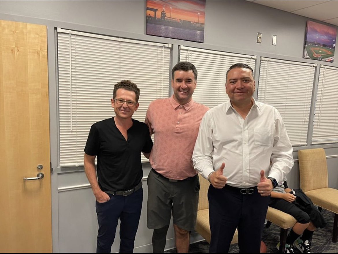 Hey <a href="/bubbawatson/">bubba watson</a> !!! Thanks for meeting up with <a href="/panchogzz/">Francisco González</a> and checking out what <a href="/xuntas_/">Promesas Mexicanas</a> is all about! You rock!  #comunidad #Mexico #woweninsports #DreamBigHustleHarder