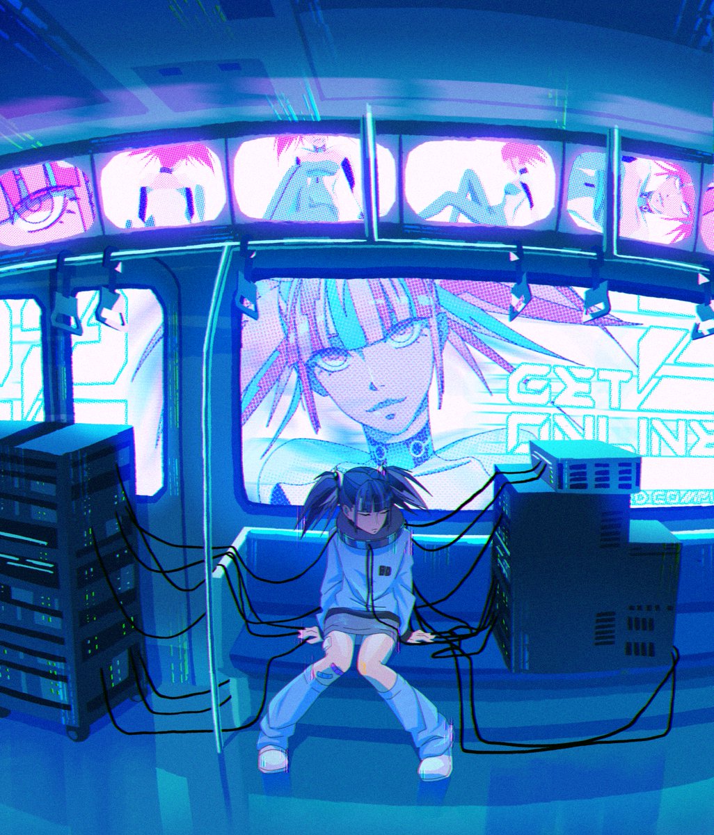 · • —– ⌜GET ONLINE⌟  —– • ·
#illustration #cyberpunk #nftart