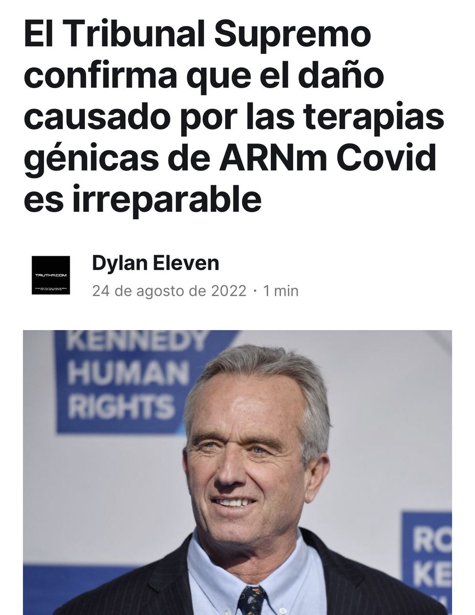 La corte Suprema de EEUU hizo lugar a la acción judicial iniciada por Robert Kennedy Jr.
