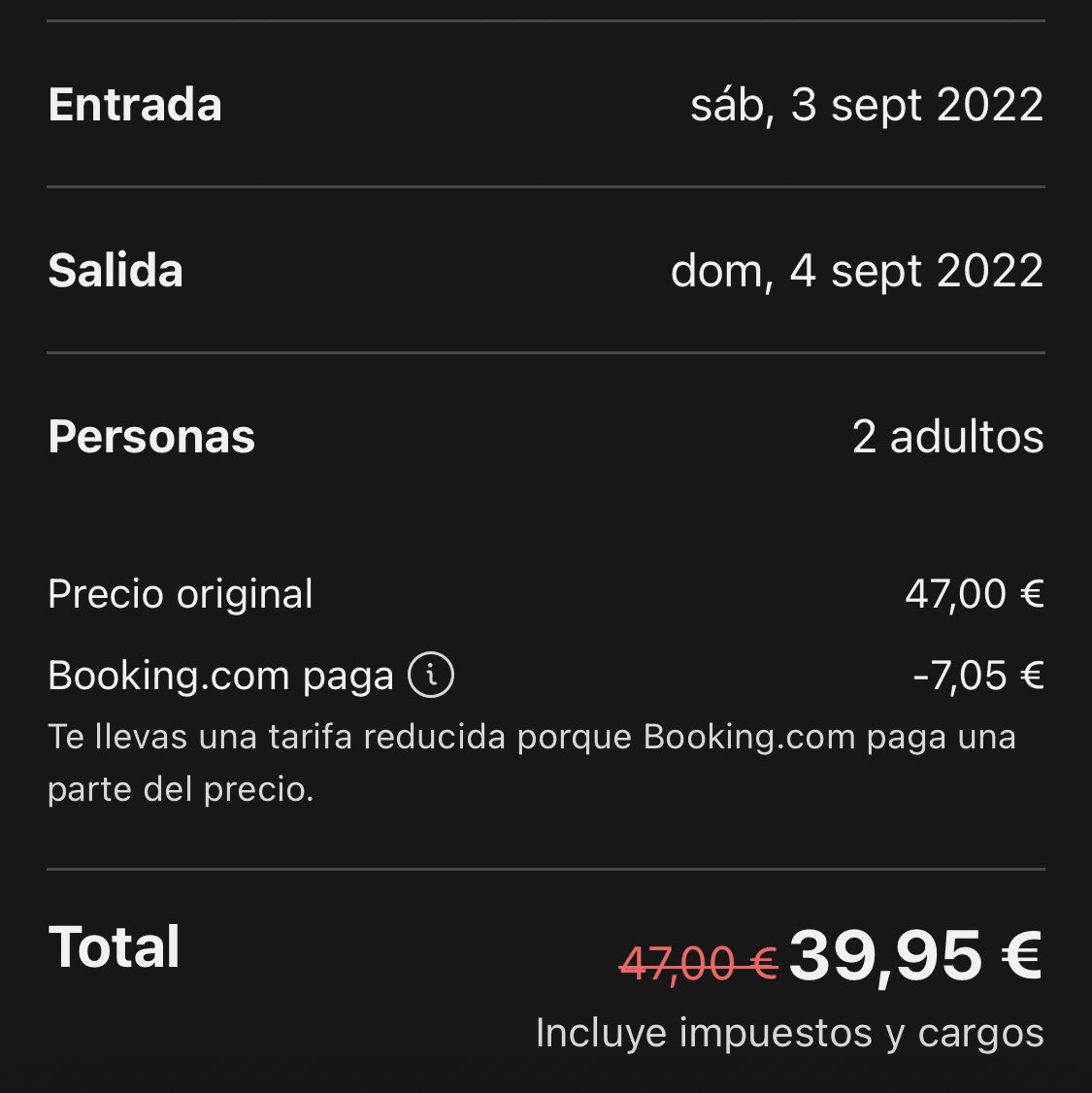 JorgeCarroC's tweet photo. @bookingcom Buenas, he hecho una reserva y antes de pagar me decía 39,95€ con el descuento Genius, pero me ha llegado un cargo de 47€ (sin el descuento Genius). A que es debido? El resumen antes de confirmar la compra indica un precio que no es el que se me ha hecho… https://t.co/pI4GBWHUTr
