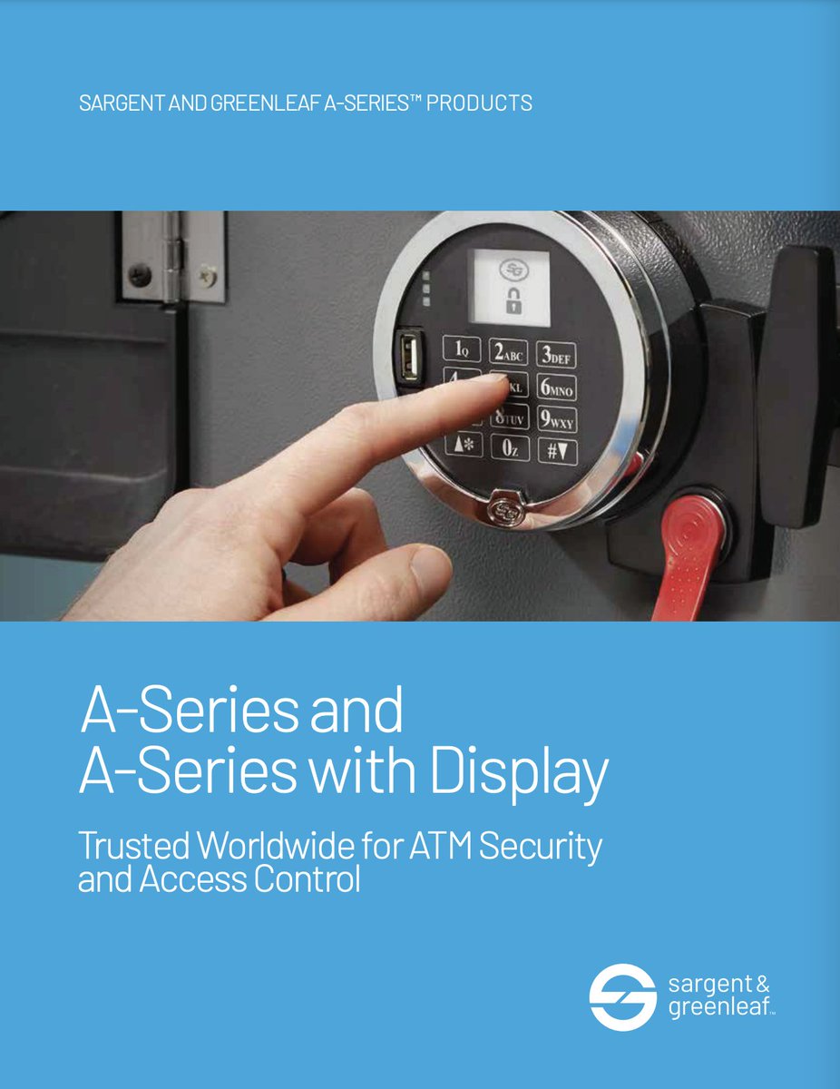 The A-Series Product Family ATM locks are Trusted Worldwide for ATM Security and Access Control. Backed by 24/7 technical support and an industry-leading two-year limited warranty it is an ideal choice for ATM security.

Download the brochure on hubs.li/Q01kpg0n0
