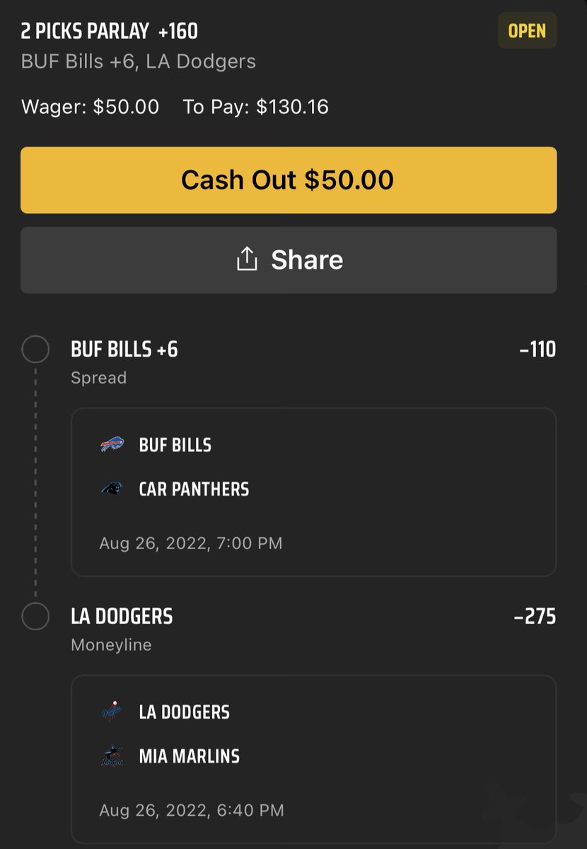 SidelineSlips's tweet photo. One more slip for the night 👀

We got the Bills (10 game preseason W streak) to cover and the heavyweight Dodgers

#GamblingTwitter #SportsGambling #BillsMafia #AlwaysLA https://t.co/FfO3Yg5Wnf