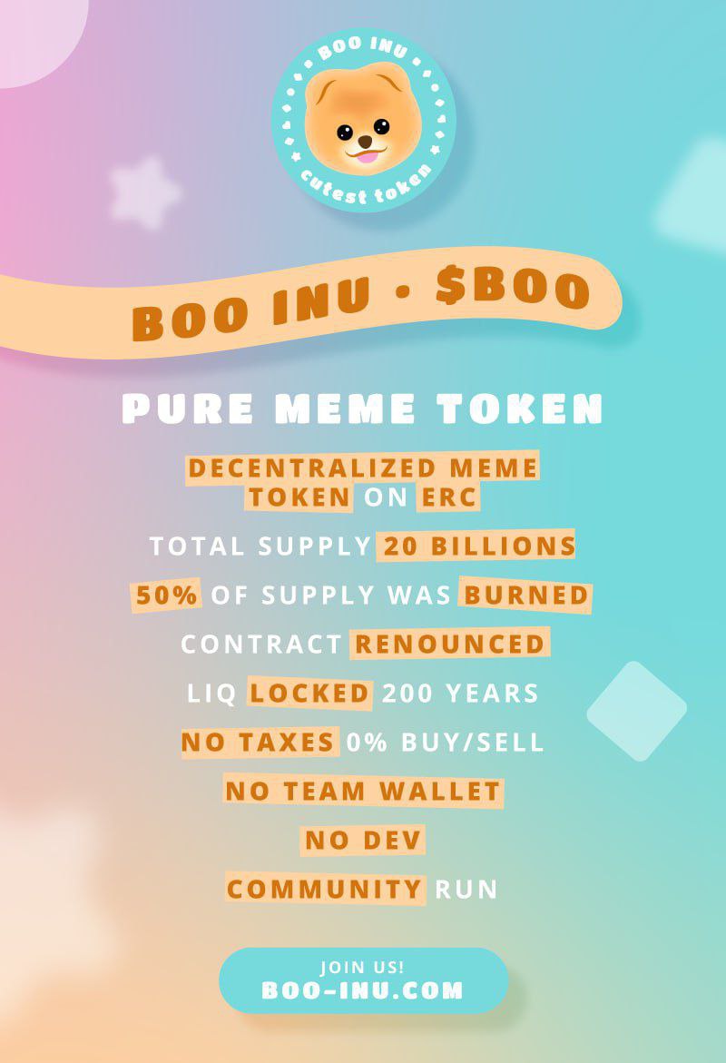 BooINU_token's tweet photo. @elonmusk Countries should also invest in $BOO, because it is the future. https://t.co/qpCF49ROdW
