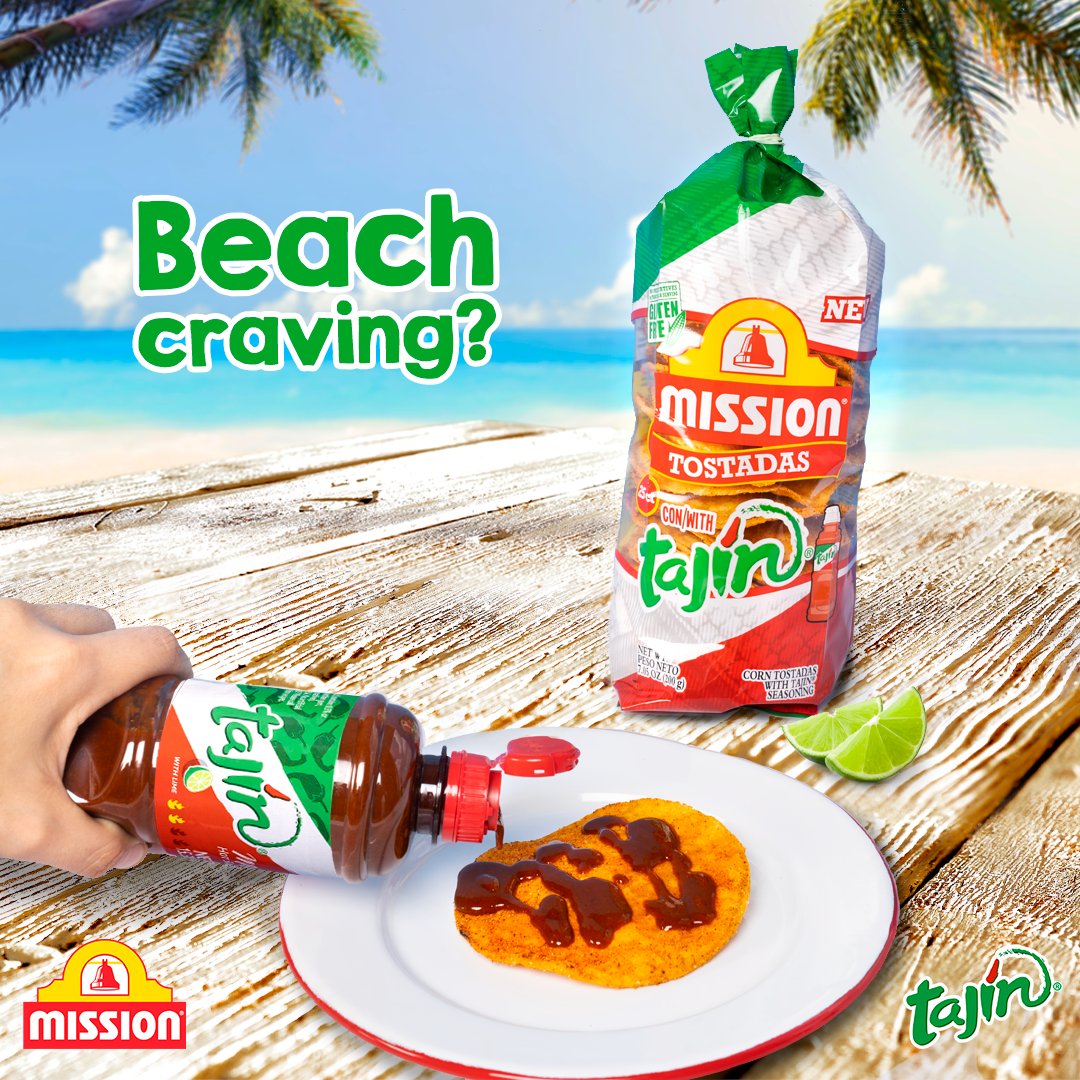 Craving something picosito? 🌶  
Bring Mission Tajín #Tostadas everywhere you go!
Enjoy them with Tajín Mild Hot Sauce.

Happy weekend! 🏖️

#TajinIt #BeachDay #Snacking #MoreBueno #Tajín