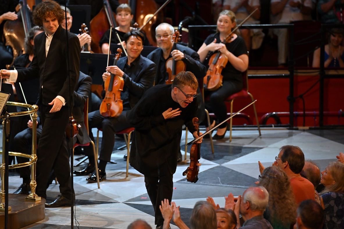 bbcproms's tweet photo. What a magnificent night of music was Prom 52 - with a programme of pieces boisterous and delicate alike - performed by @Yle_Rso and soloist Pekka Kuusisto, led by Nicholas Collon! https://t.co/mIaFijb0Td