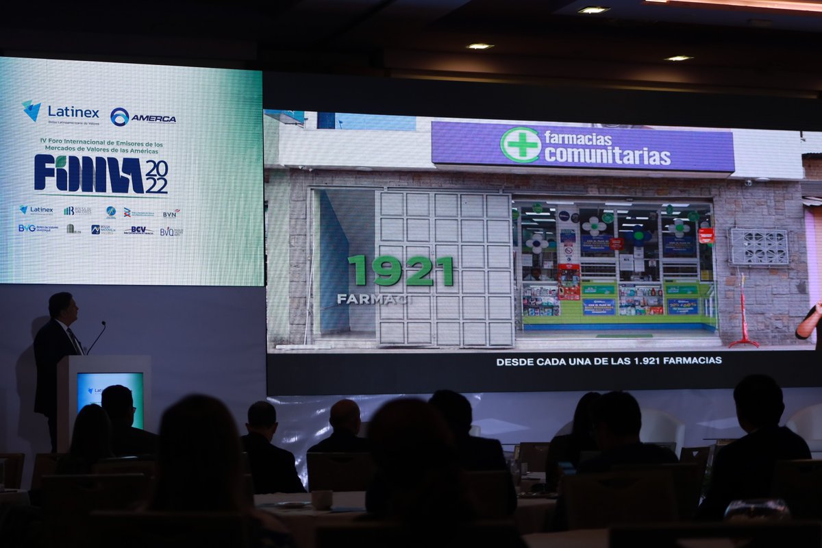 LatinexBolsa's tweet photo. El Sr. Felipe Pincay Zambrano, Gerente Financiero del @GrupoDIFARE, emisor de @BVGEcuador, realizó su ponencia como expositor del principal evento de negocios bursátiles de la región #FIMVA2022 

#Latinex #Guayaquil #Difare #Panama #FIMVA #AMERCA https://t.co/VupsRWepFm