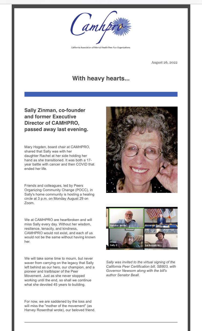 California Access Coalition on Twitter "Saddened to share that this